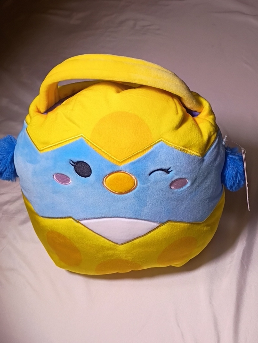 Squishmallows Yellow & Blue Chick Plush Handbag
